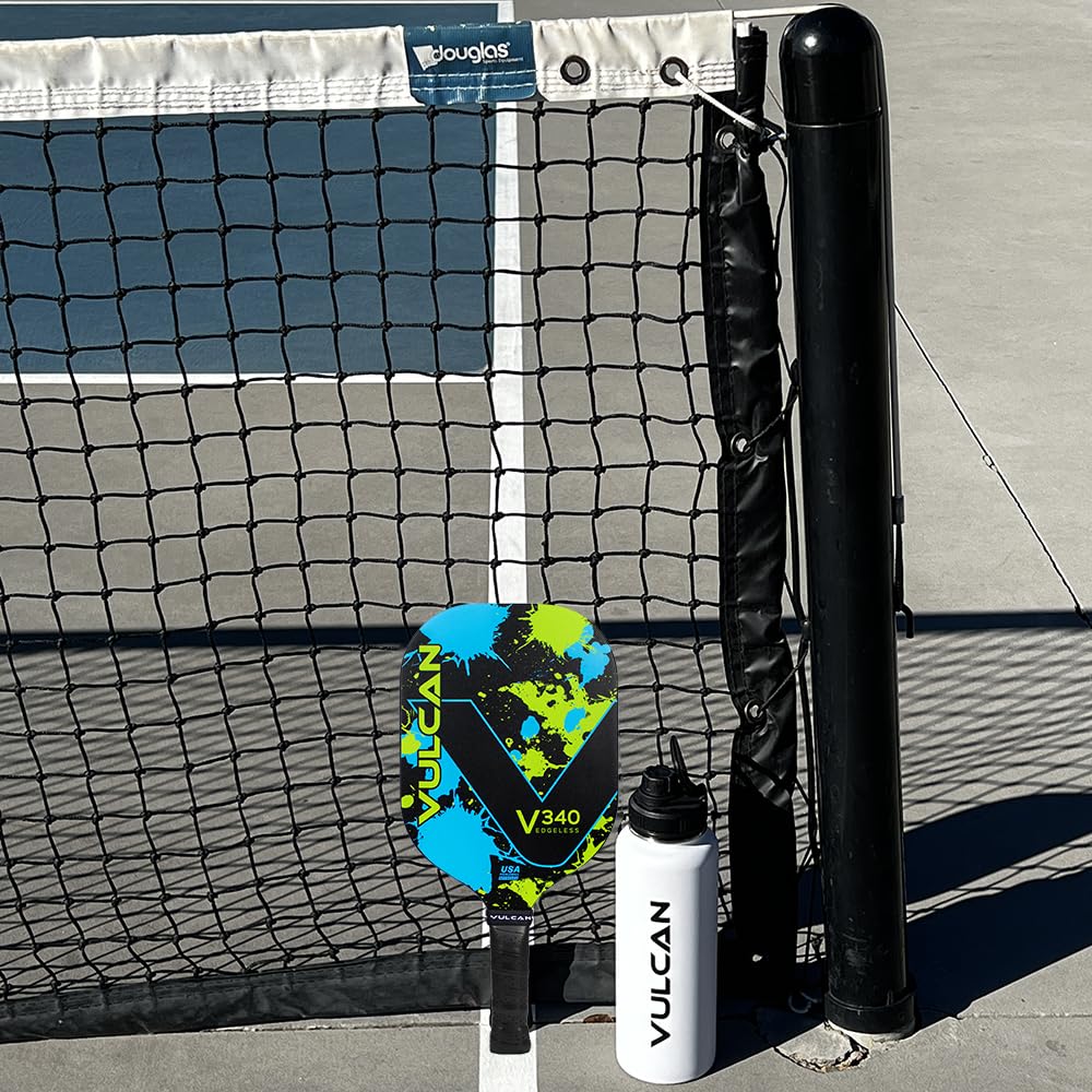 Vulcan V340 Edgeless Pickleball Paddle, Blue and Green Splatter - Alternate View 2