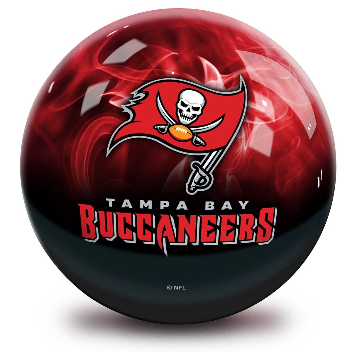 On The Ball Bowling NFL Tampa Bay Buccaneers Undrilled Bowling Ball (On Fire) - view 1