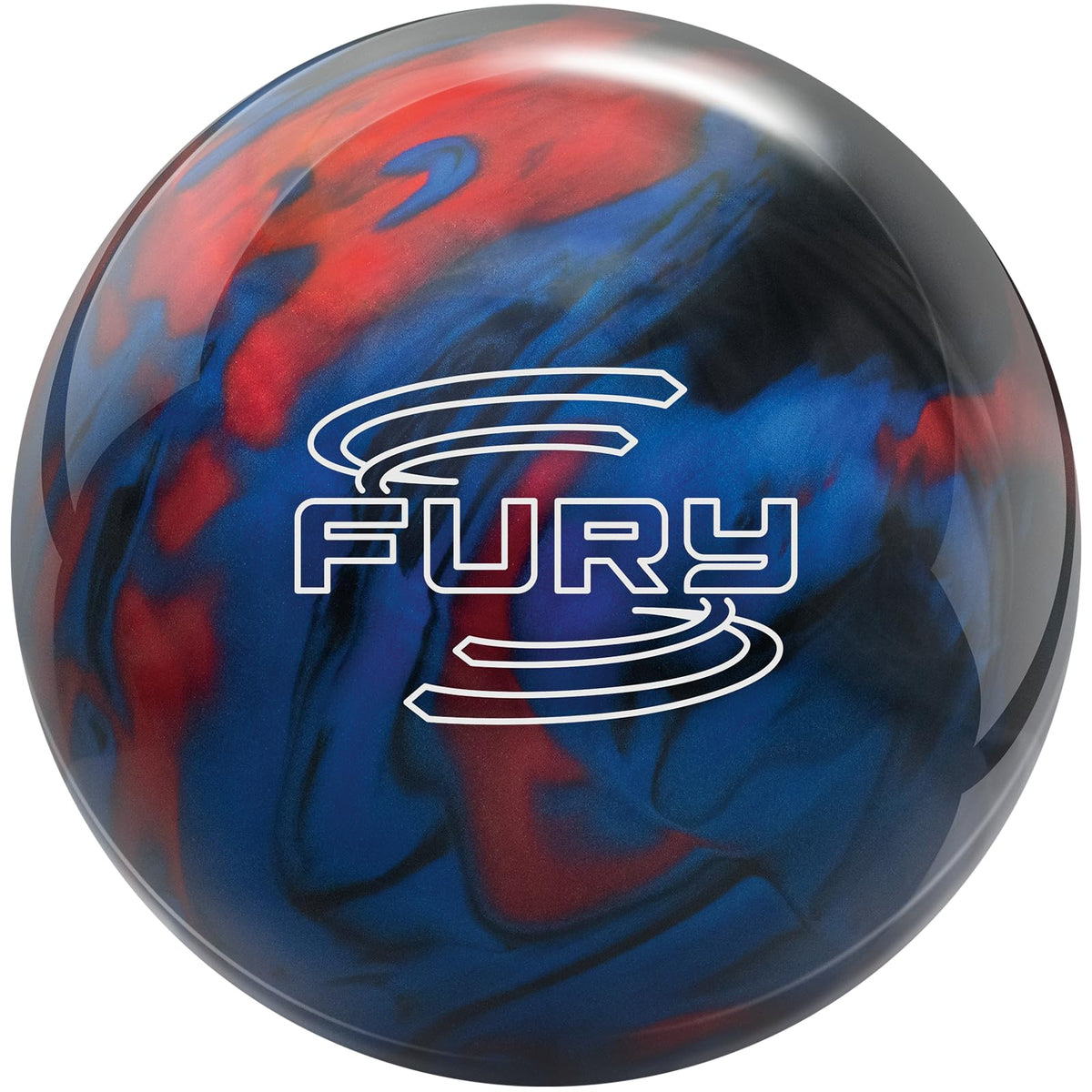 Brunswick Fury Red/Blue/Black Bowling Ball in Red/Blue/Black - main product image