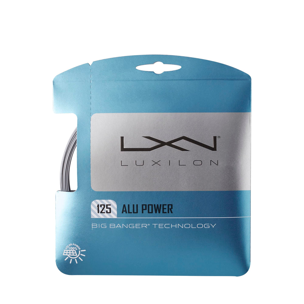 Luxilon ALU Power 125 Tennis String, 16L Set, Silver - main view