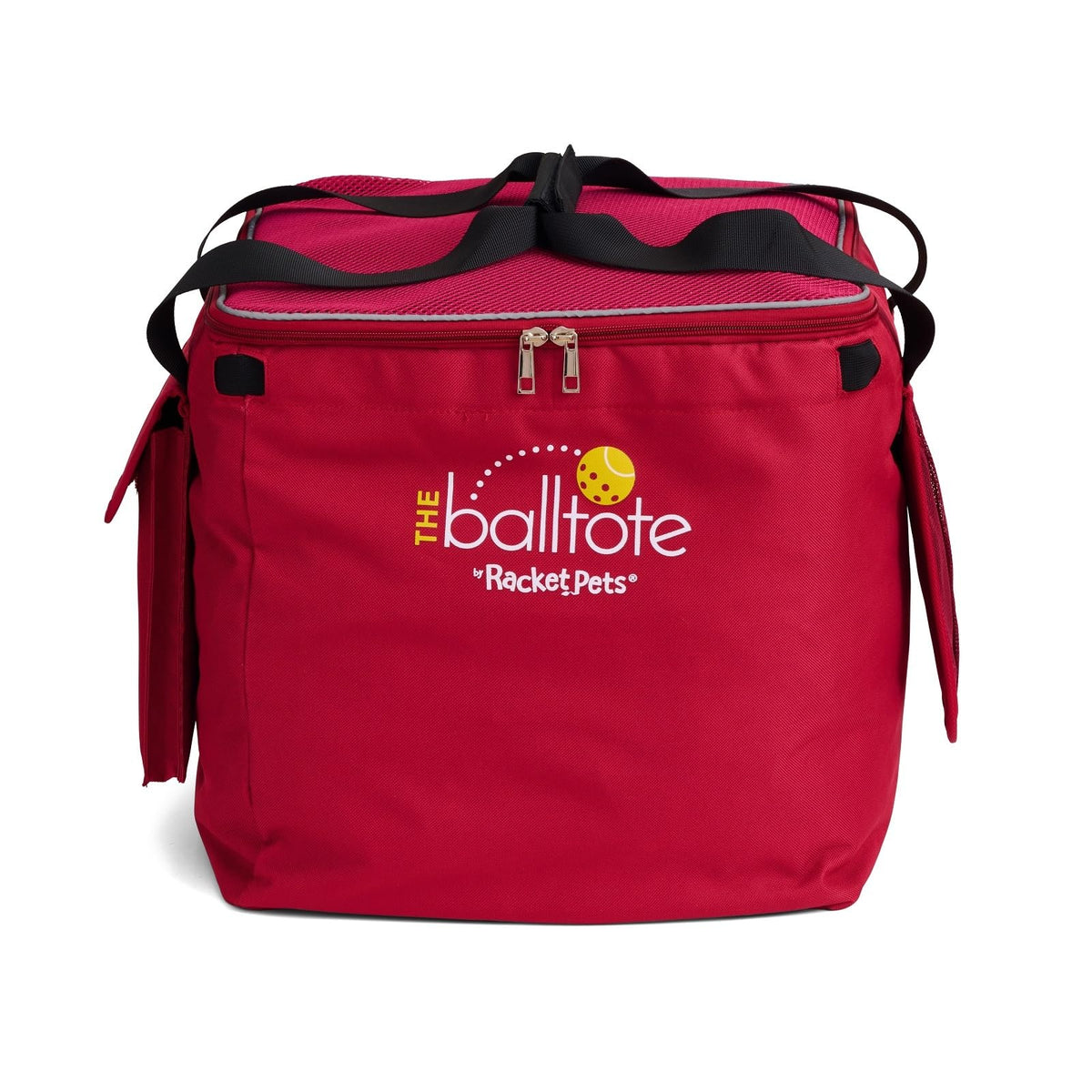 Racket Pets Ball Tote Replacement Bag for Teaching Carts in Red - Front View