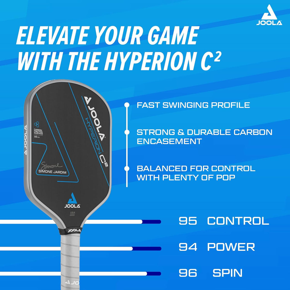 JOOLA Simone Jardim Hyperion C2 CFS 14 Pickleball Paddle product image