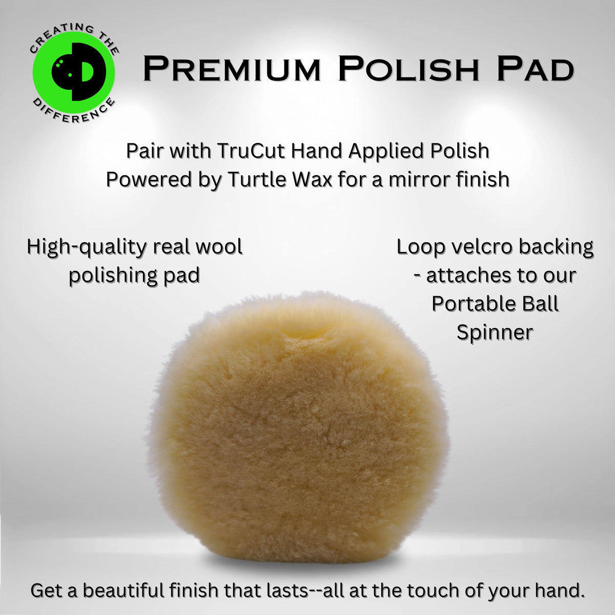 Creating the Difference Premium Polish Pad for Bowling Ball Polishing, All Wool Made for Bowling - view 2