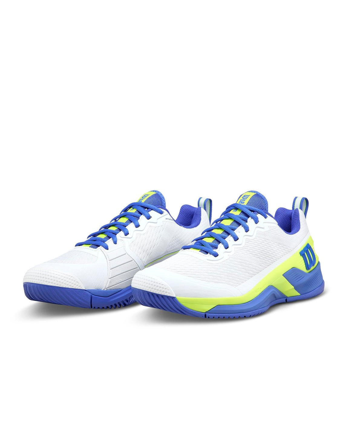 Wilson Rush Pro 4.5 Mens Tennis Shoes, White/Amparo Blue/Safety Yellow, Size 14 - alternate view 8