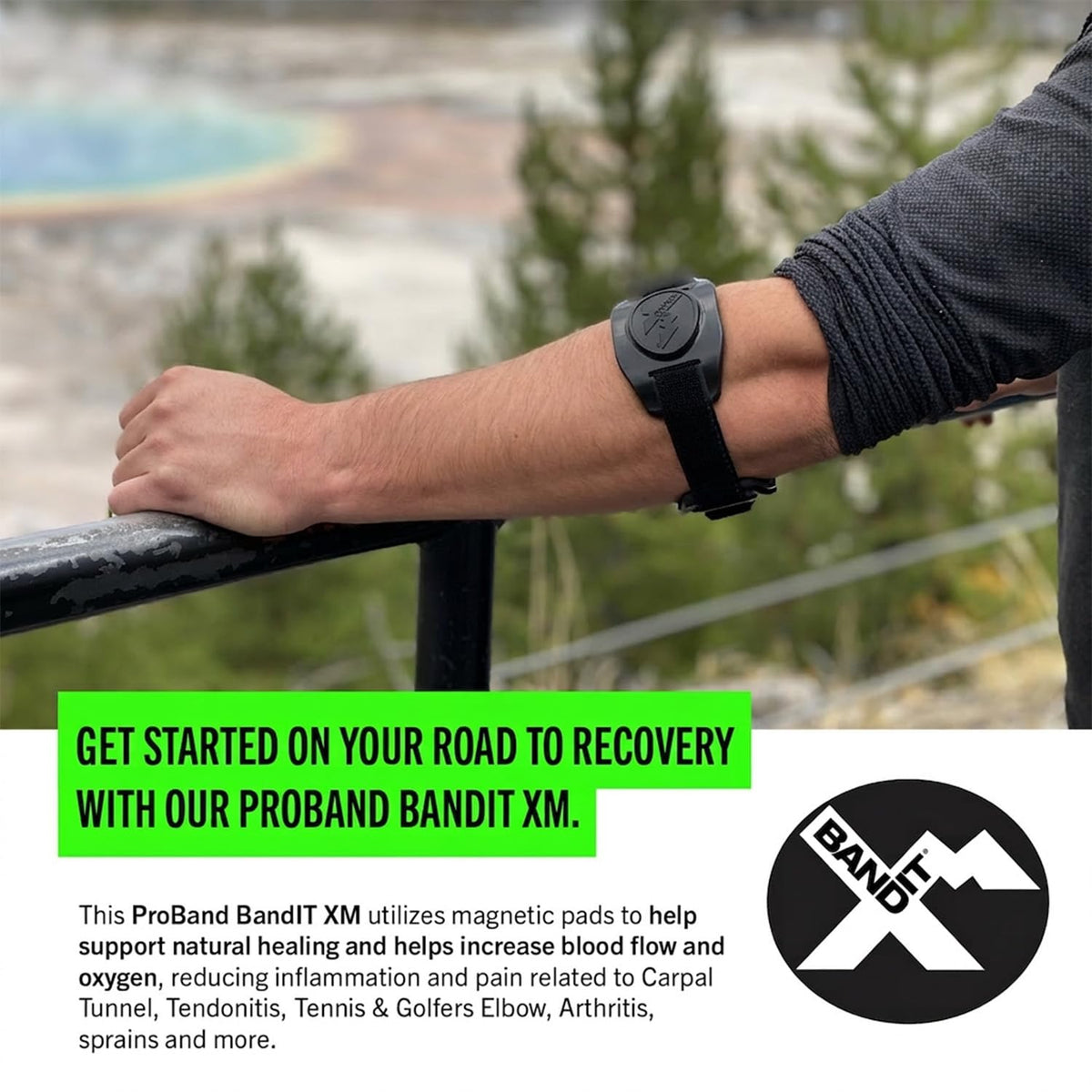 PROBAND, BandIT XM Magnetic Therapeutic Band for Elbow & Forearm Pain Relief, Anatomically Focused Dynamic Compression Band for Carpal Tunnel, Tendonitis, Tennis Elbow, Golfers Elbow & Arthritis… - view 2