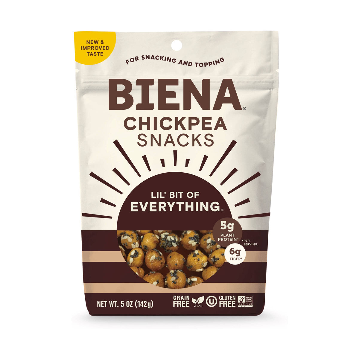 Biena Chickpea Snacks Lil Bit Everything, 5 oz (Case of 8)