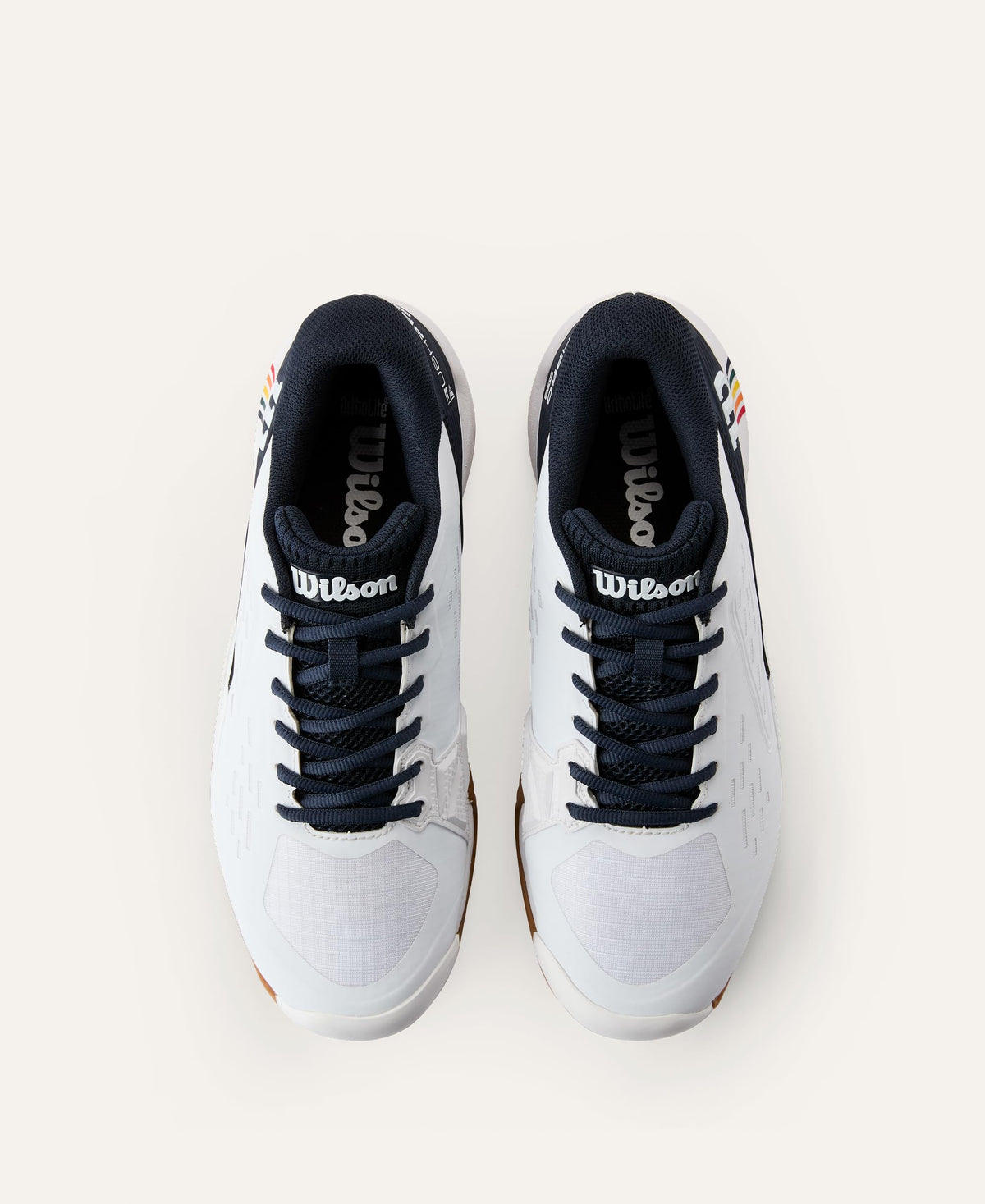 Wilson Rush Pro Ace Clay Mens Tennis Shoes, White/Navy Blazer/Gum - alternate view 2