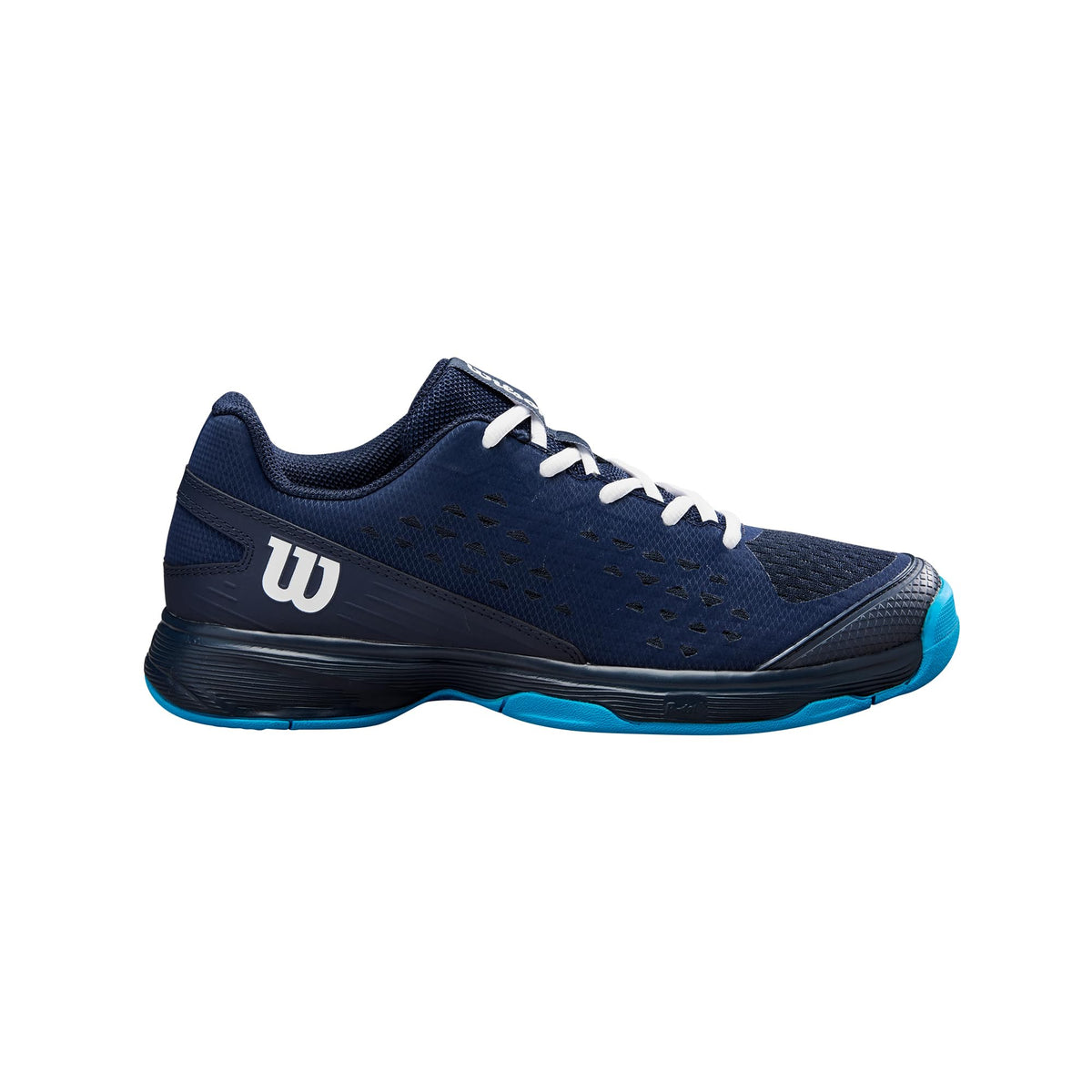 Wilson Rush Pro L Junior Tennis Shoes, Navy Blazer/White/Atomic Blue - main view