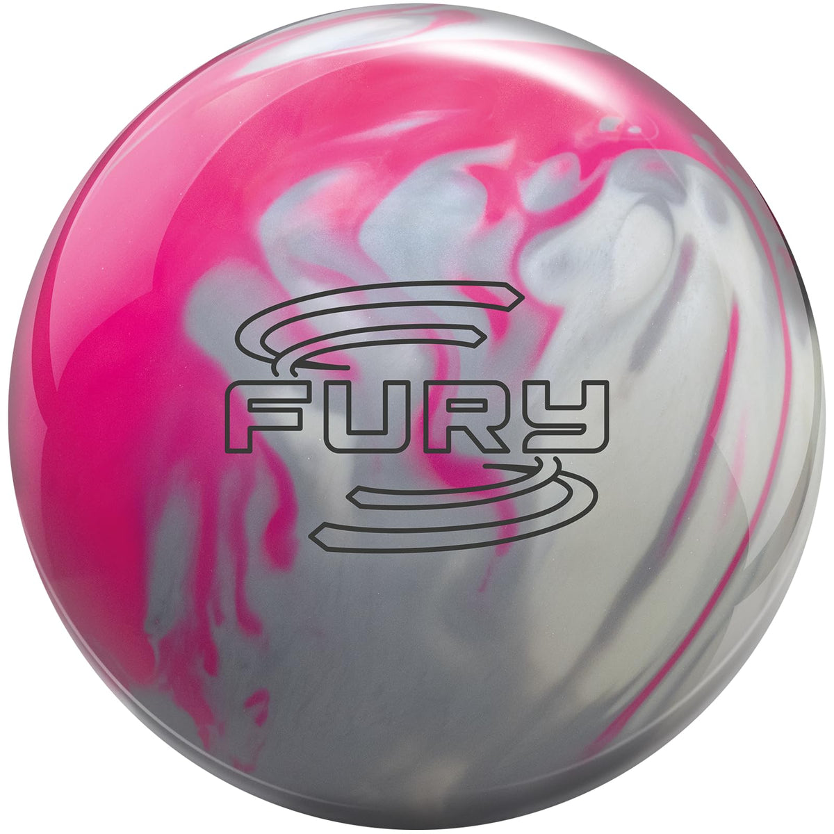 Brunswick Fury Pink/Ice/Silver Bowling Ball in Pink/Ice/Silver - main product image