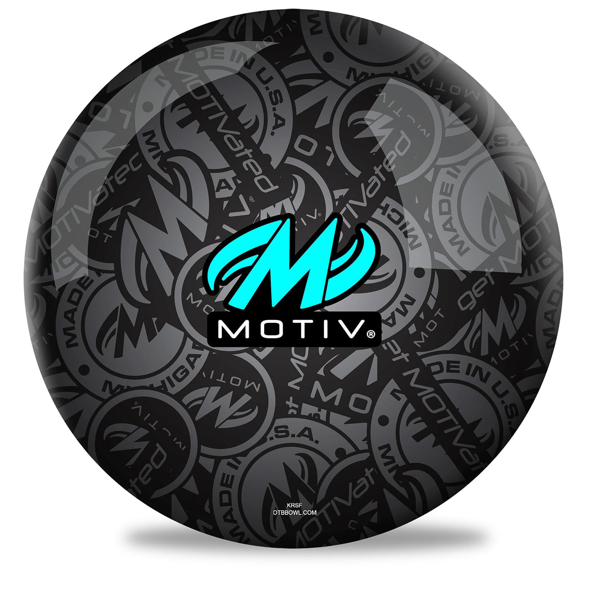 On The Ball Bowling Undrilled Motiv Polyester Spare Bowling Ball for Beginners & Pros (Stadium Teal) - view 1