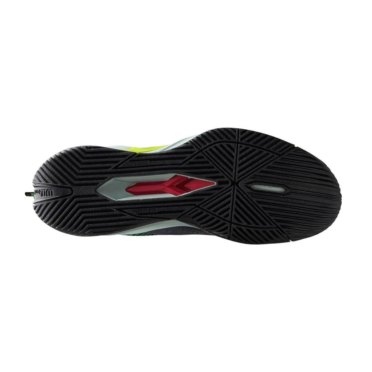 Wilson Rush Pro Extra Duty Mens Tennis Shoes, Black/Safety Yellow/Green Gecko - alternate view 2
