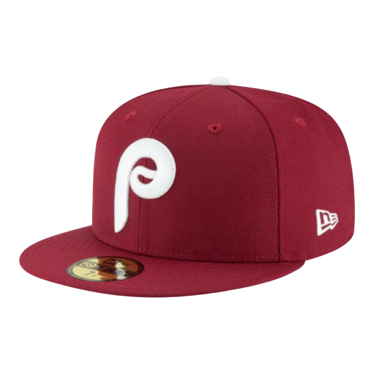 New Era 59FIFTY Philadelphia Phillies 1970 Cooperstown Men's Fitted Hat — Plum Burgundy Wool