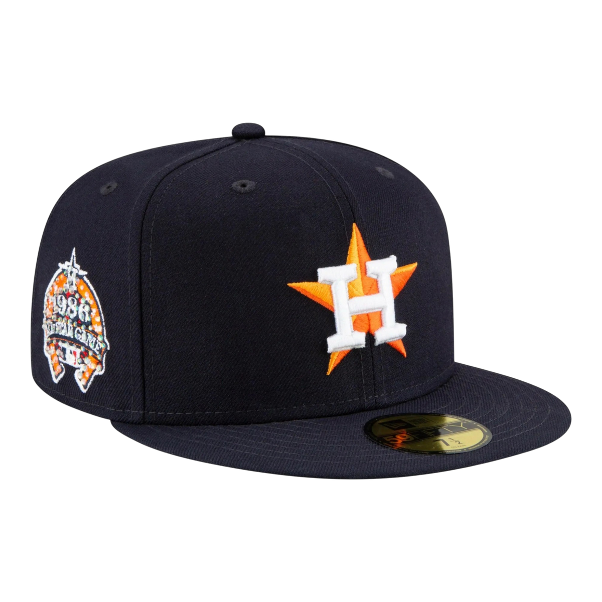 New Era 59FIFTY Houston Astros Icy 1986 ASG Side Patch Men's Fitted Hat — Grey/Baby Blue Wool
