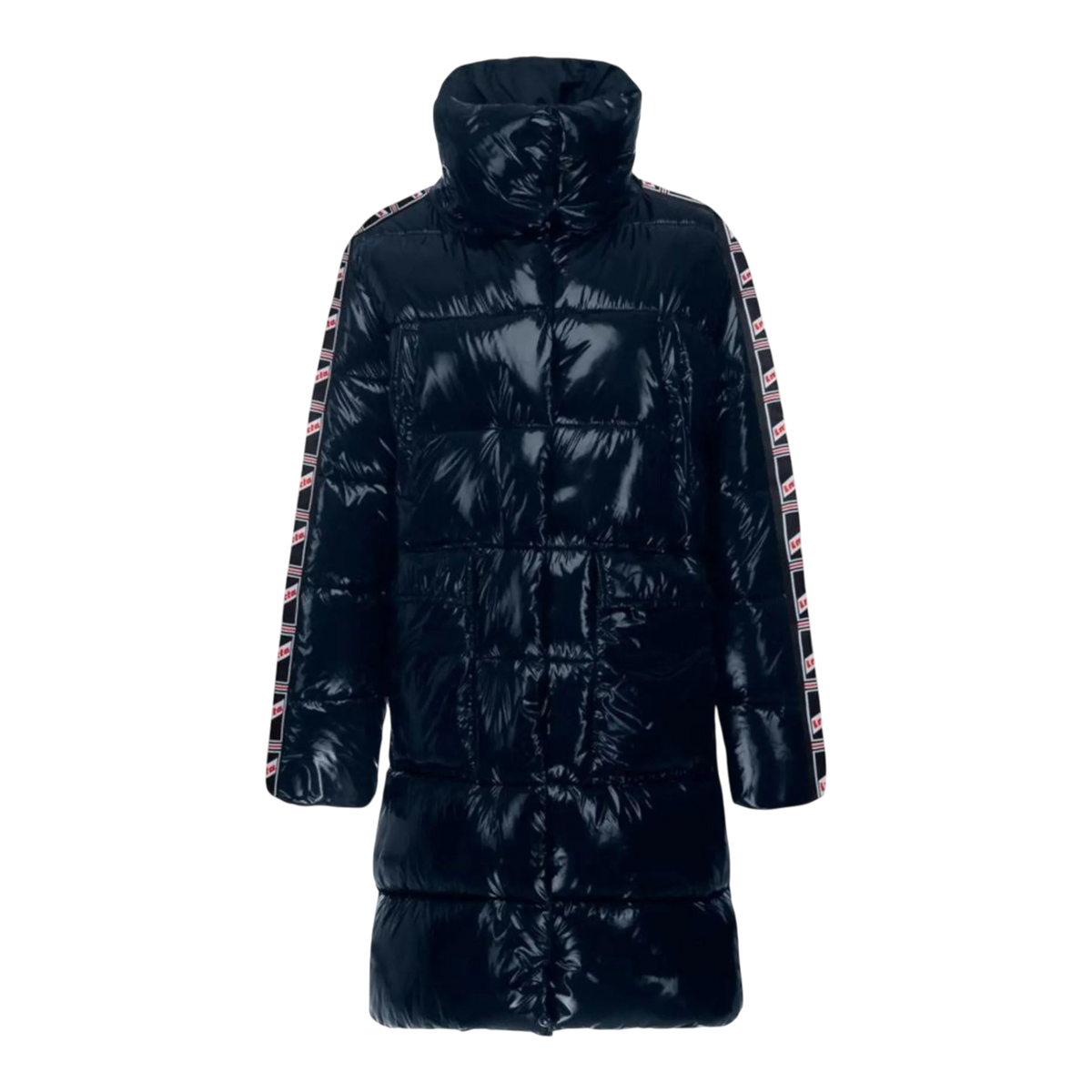 Invicta Lisa Long Glossy Coat Women's Puffer Jacket — Navy