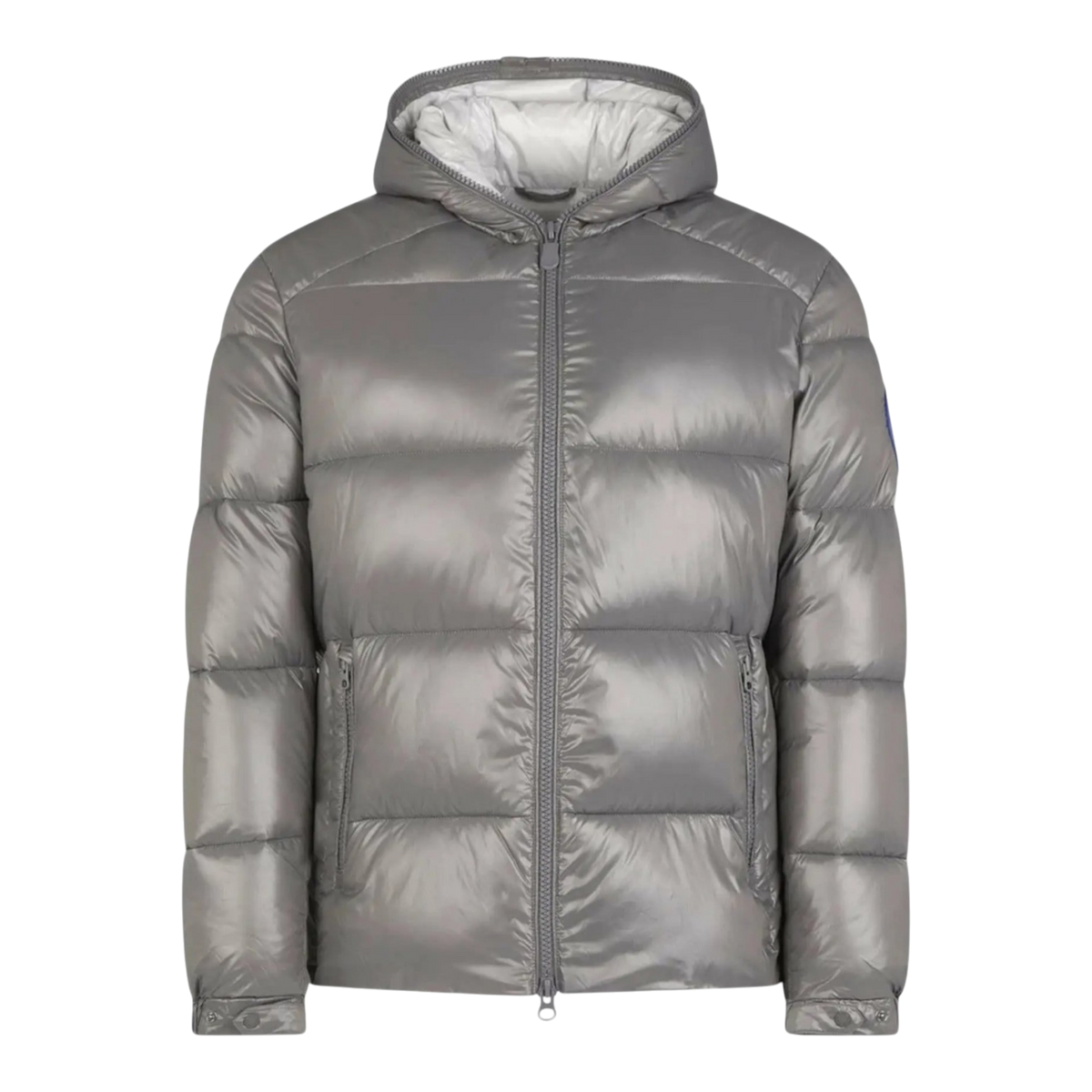 Save The Duck Luck Quilted Hooded Puffer Men's Jacket — Mid Grey