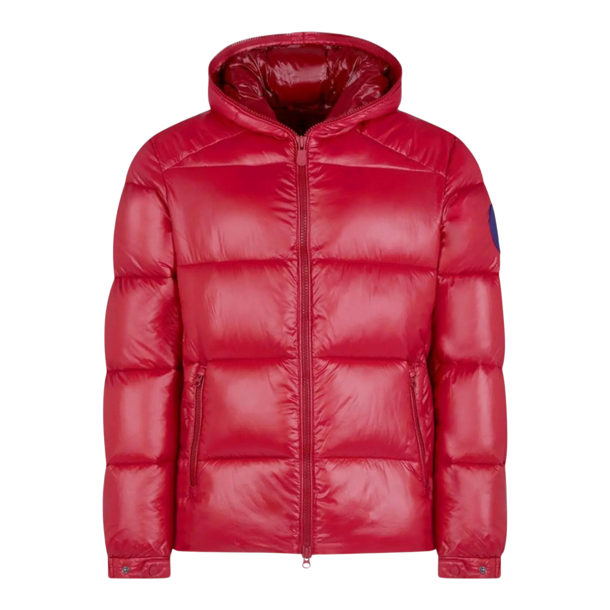 Save The Duck Luck Quilted Hooded Puffer Men's Jacket — Tango Red