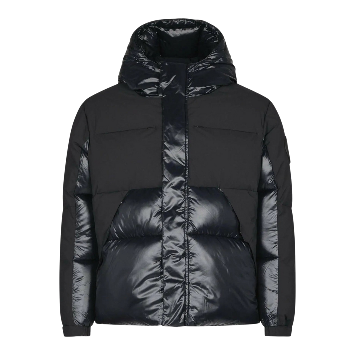 Save The Duck Luma Hooded Puffer Men's Jacket — Black/Black