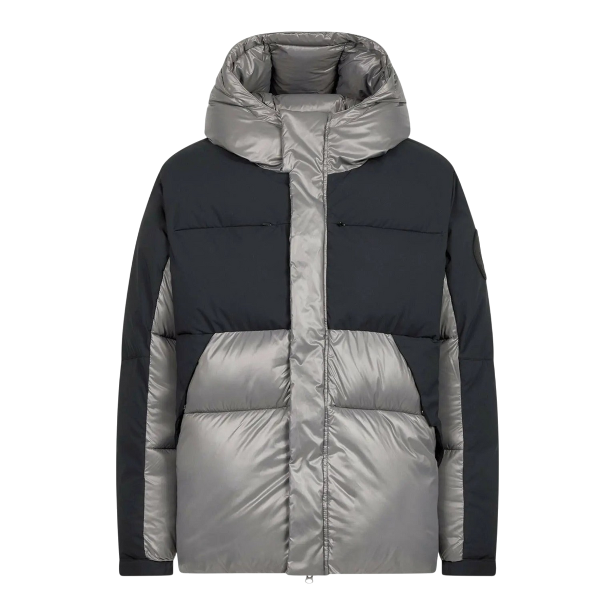 Save The Duck Luma Hooded Puffer Men's Jacket — Mid Grey/Black