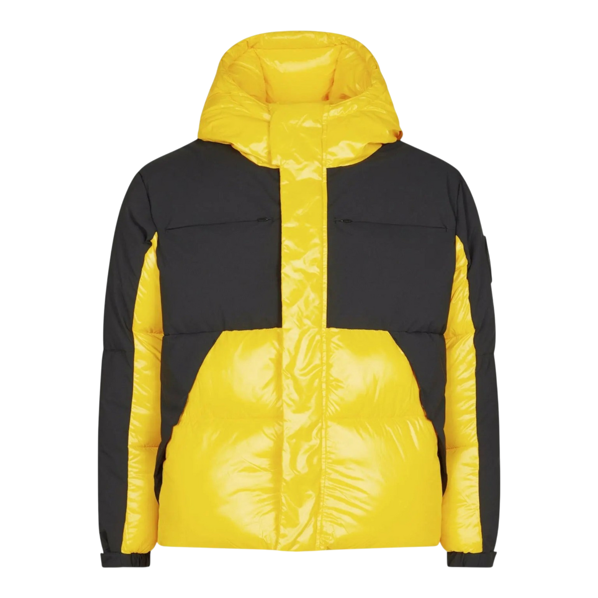 Save The Duck Luma Hooded Puffer Men's Jacket — Chrome Yellow/Black