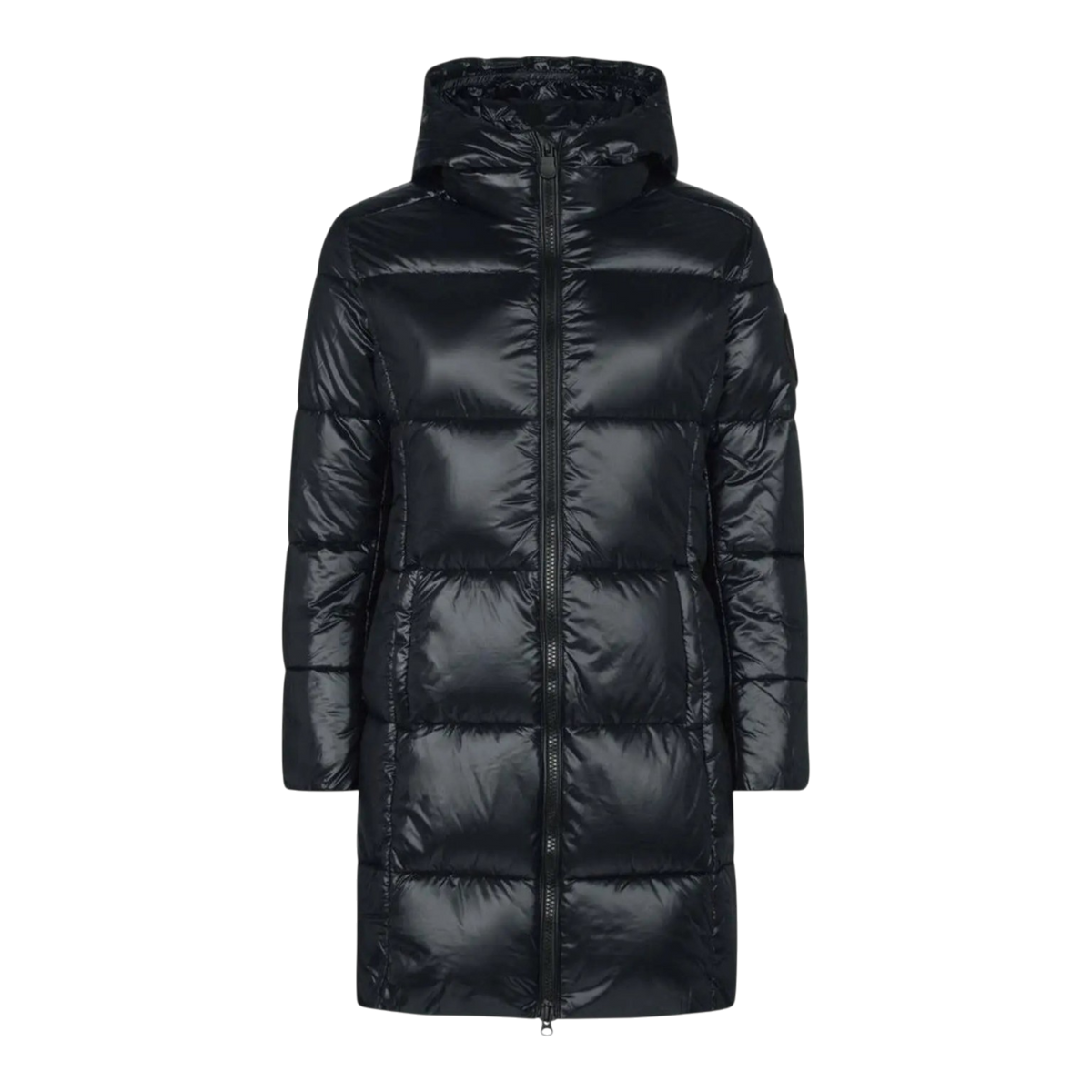 Save The Duck Luck Maxi-Quilted Hooded Women's Coat — Black