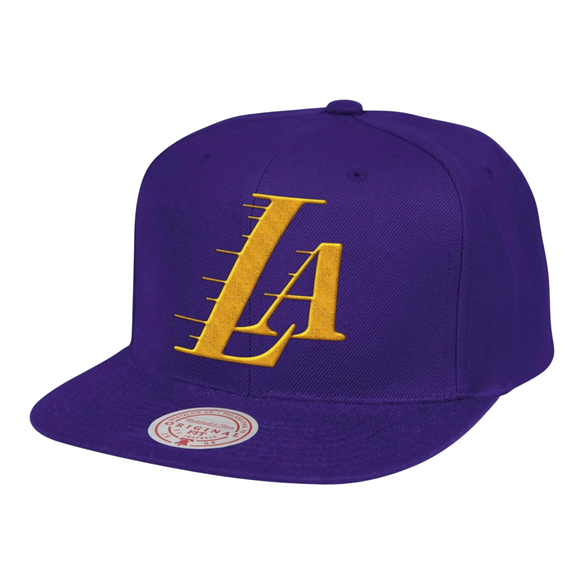 Mitchell & Ness Los Angeles Lakers HWC Logo Remix Men's Snapback Hat — Purple Adjustable Cap