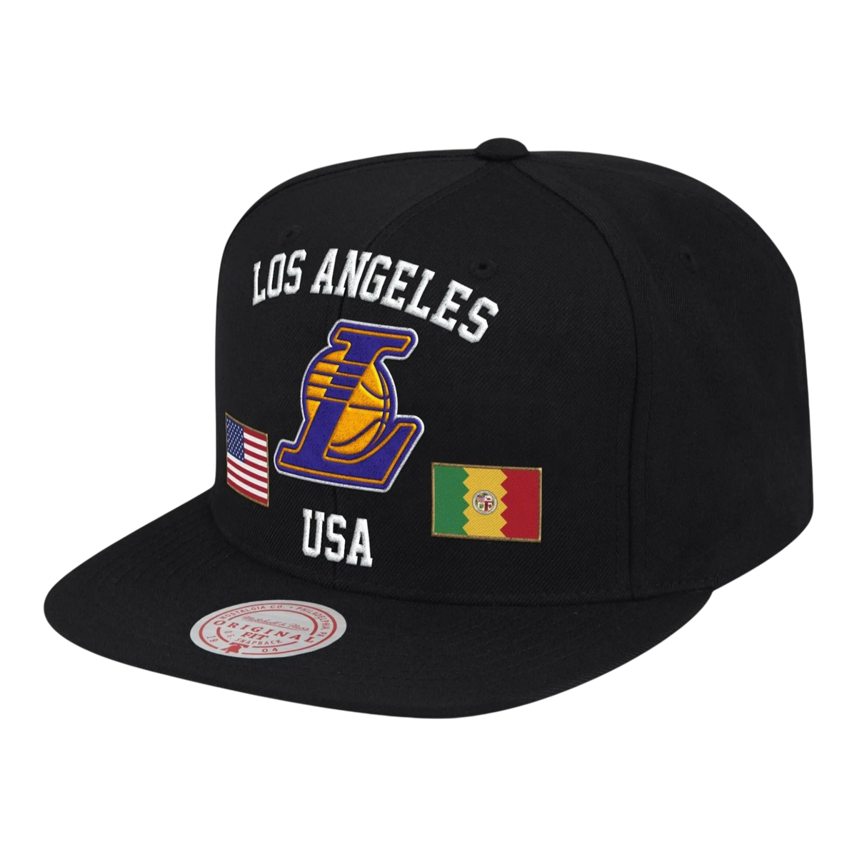 Mitchell & Ness Los Angeles Lakers USA City Pride Men's Snapback Hat — Black Adjustable Cap