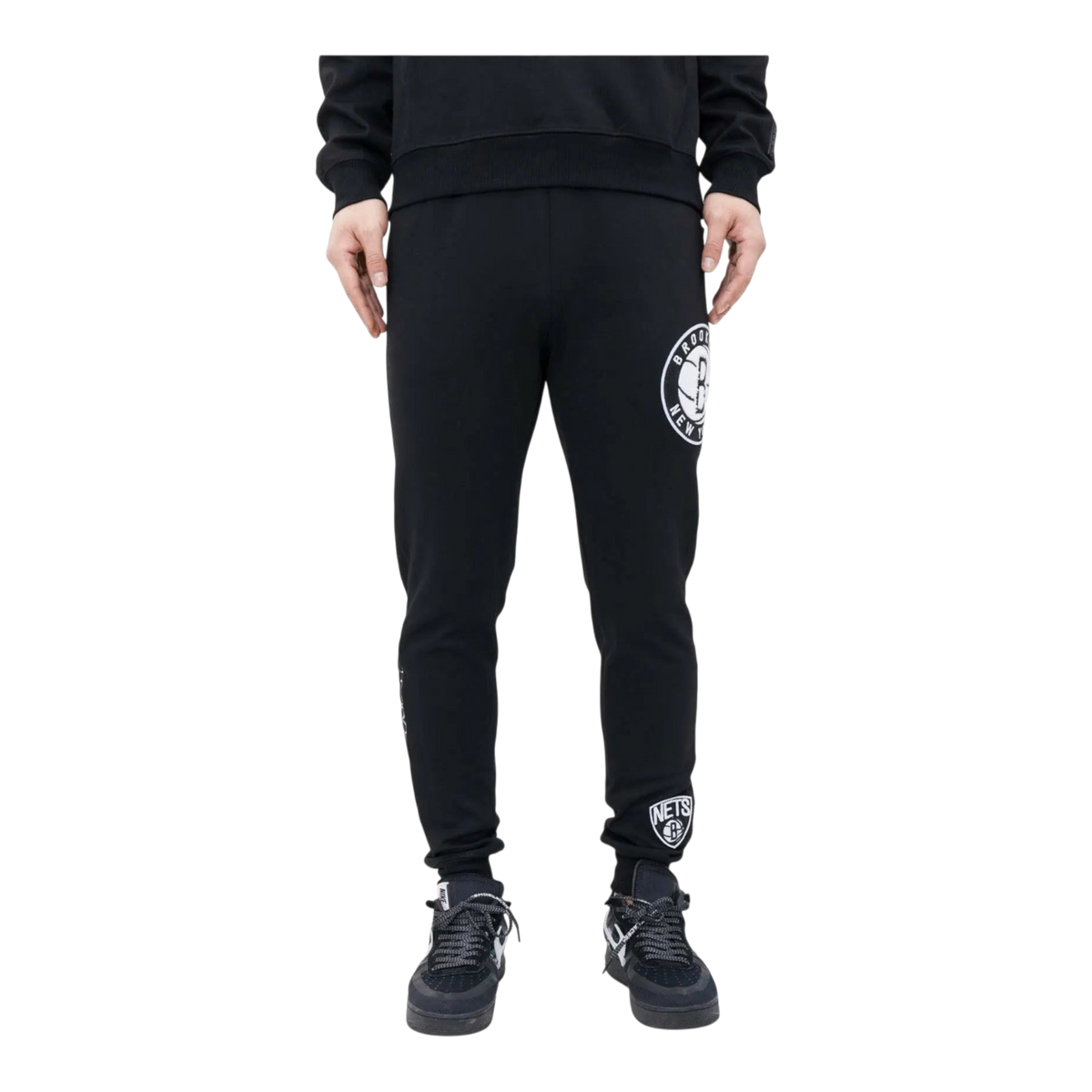 Pro Standard NBA Brooklyn Nets Logo Blended Men's Jogger Pants — Black