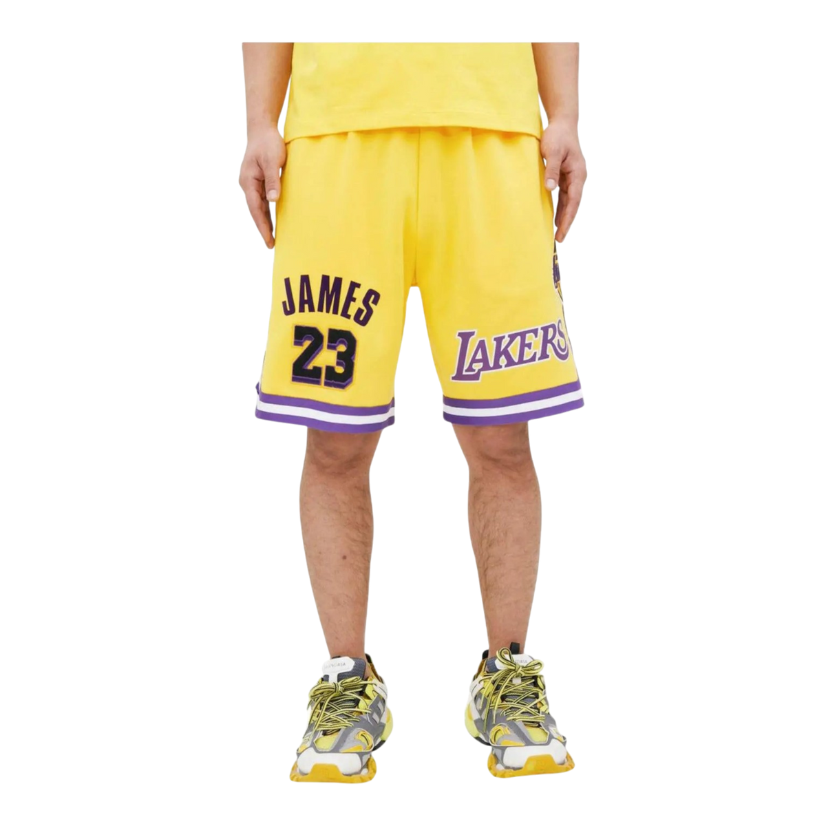 Pro Standard Los Angeles Lakers Lebron James Pro Team Men's Shorts — Yellow