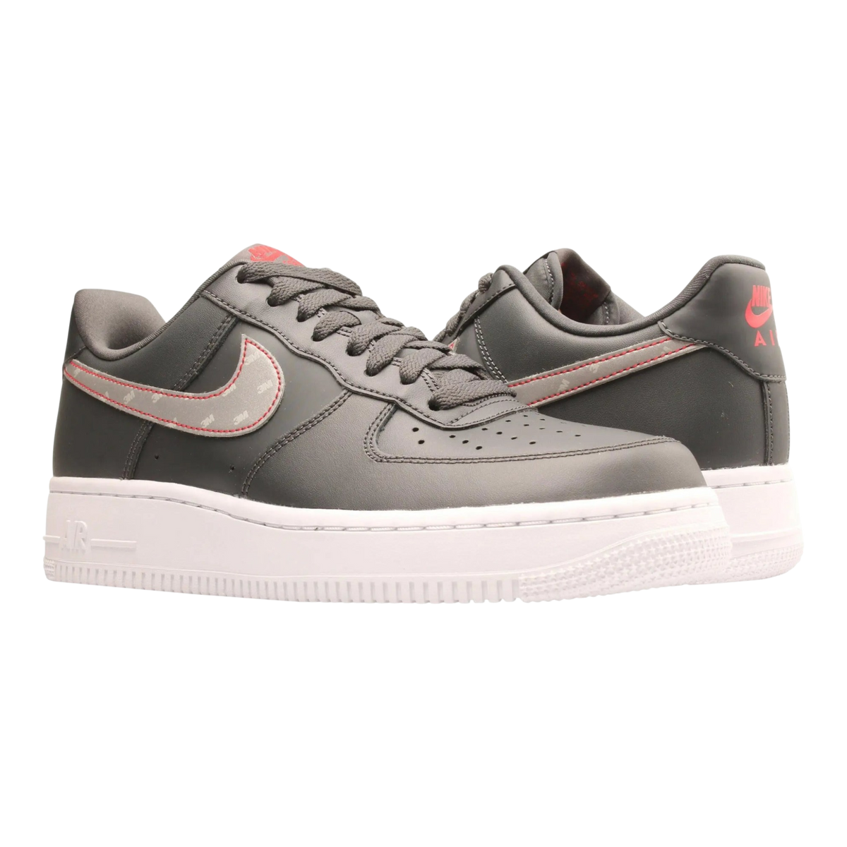 Nike Air Force 1 '07 3M Men's Basketball Shoes — Anthracite/Silver Leather