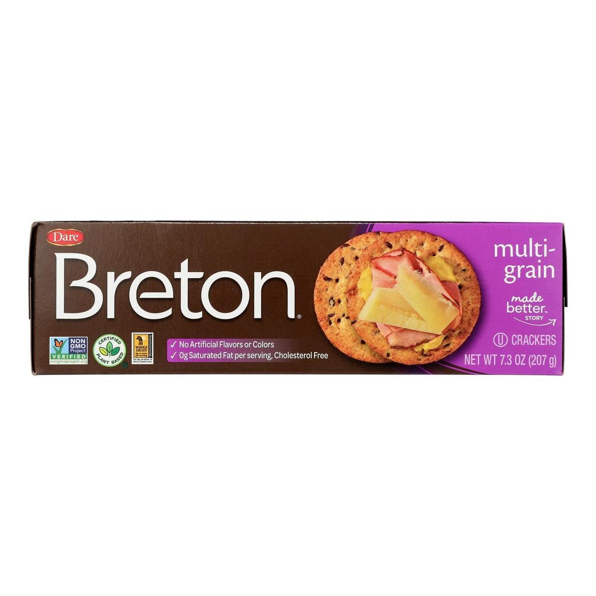 Breton Multigrain Crackers, 7.3 oz (Case of 12)