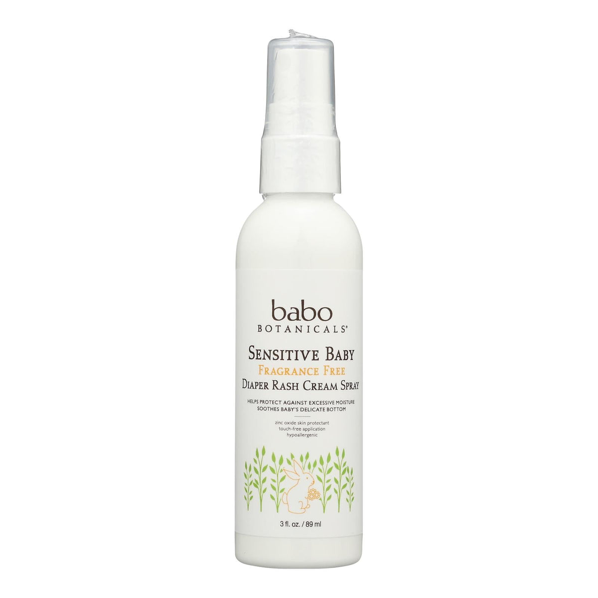 Babo Botanicals Sensitive Fragrance Free Diaper Cream Spray (Case of 3)