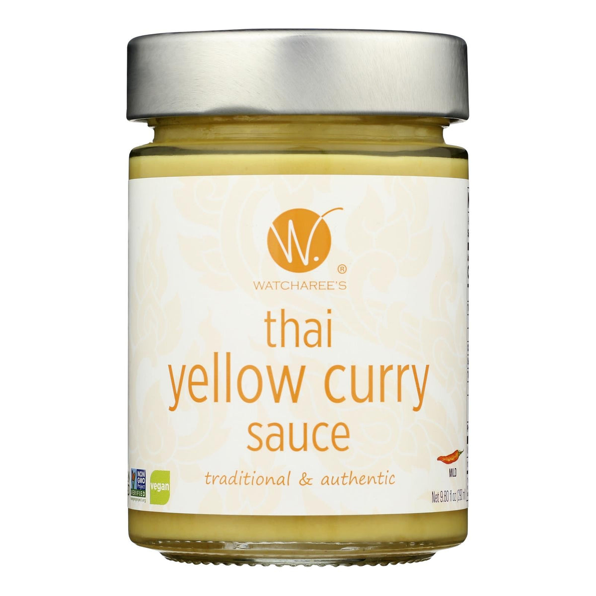 Watcharee's Thai Yellow Curry Sauce, 9.8 fl oz (Case of 6)