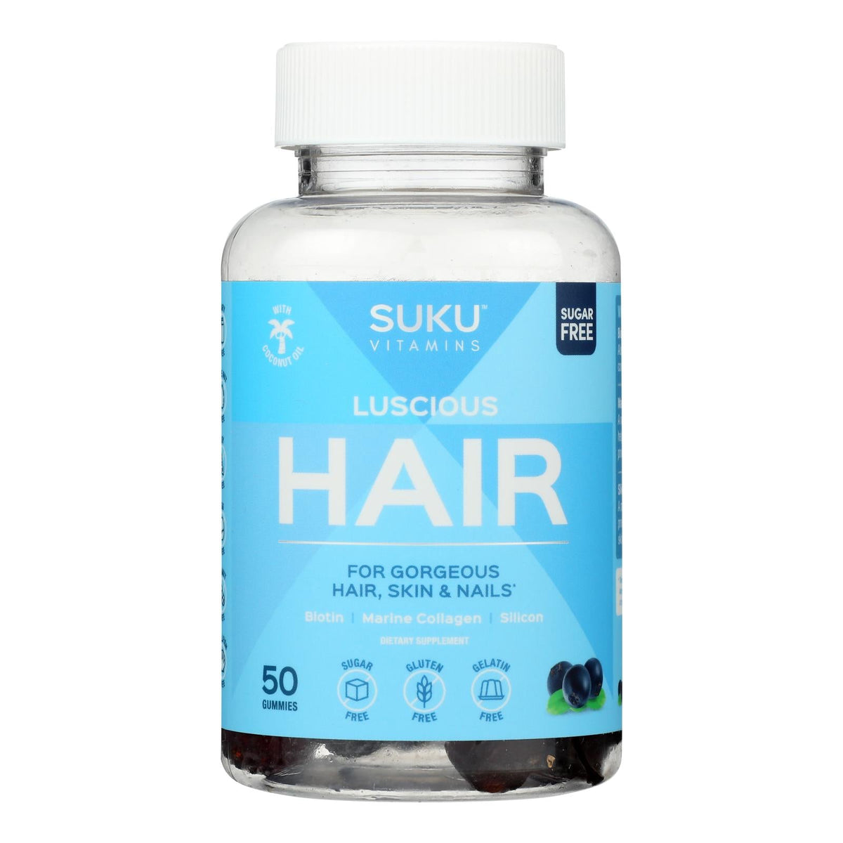 Suku Vitamins Luscious Hair Gummies, 50 ct