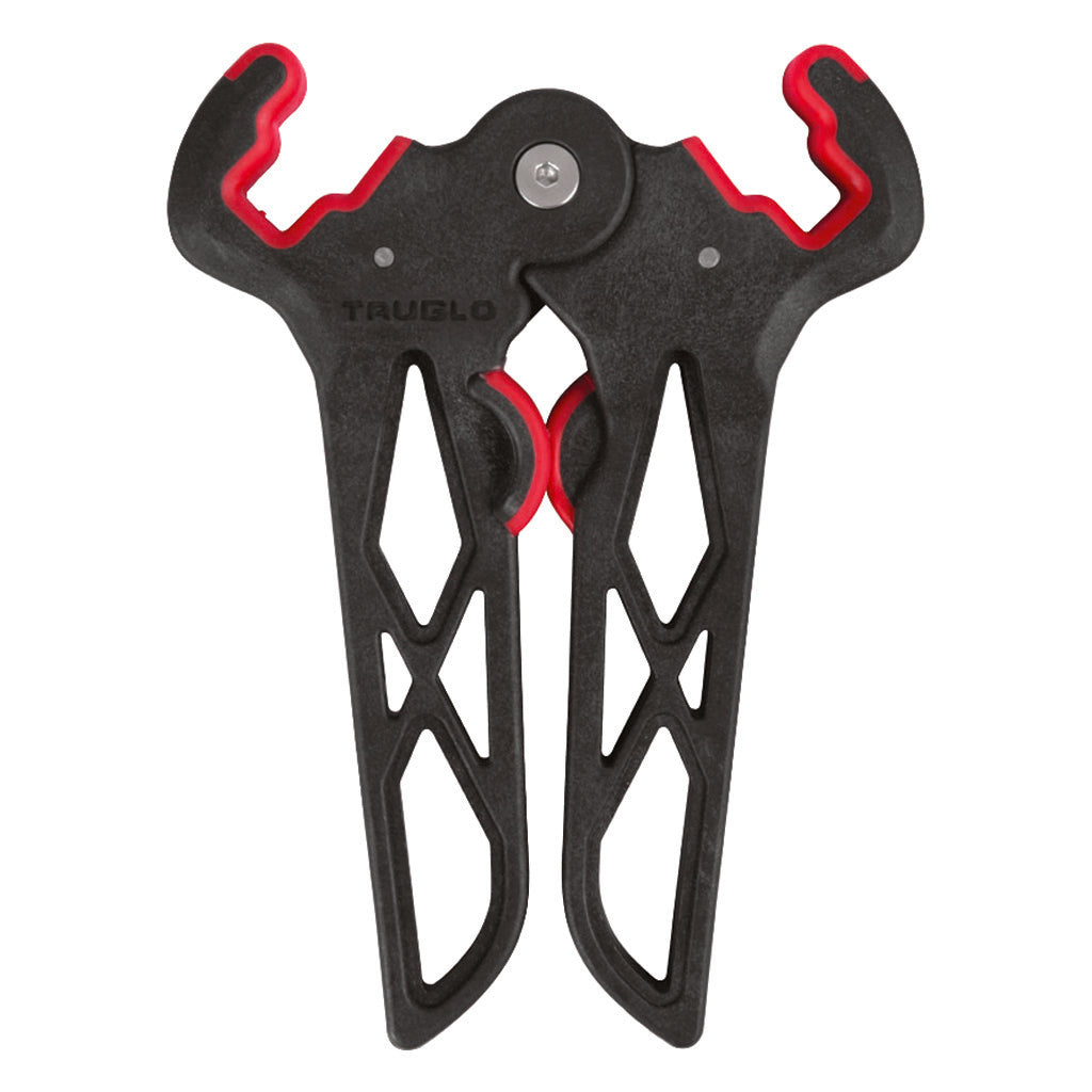 TruGlo Bow Jack Bow Stand in Mini Wide Limb Black/Red - Front View