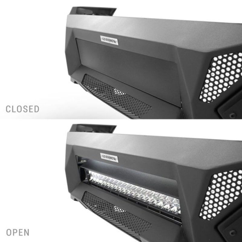 Go Rhino 16-21 Tacoma Element Front Bumper w/ Power Actuated Hide-away Light Bar Mount Tex Black - View 17