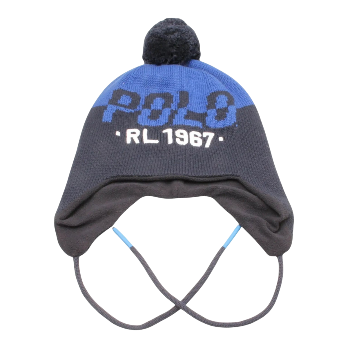 Polo Ralph Lauren RL 1967 Earflap Pom-Pom Men's Knit Hat — Navy/Royal
