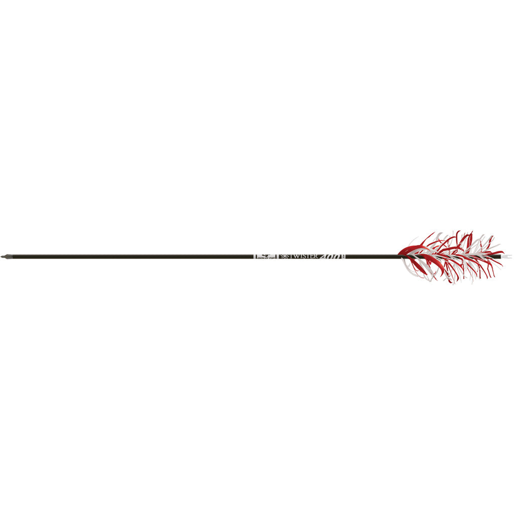 Gold Tip Twister FluFlu Arrows in 500 - Front View