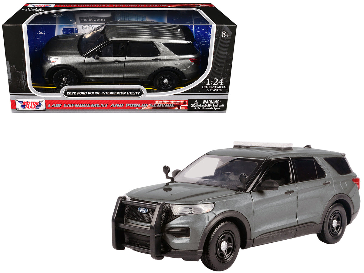 2022 Ford Police Interceptor Utility Unmarked Gray Metallic "Builder's Kit" "Law Enforcement and Public Service" Series