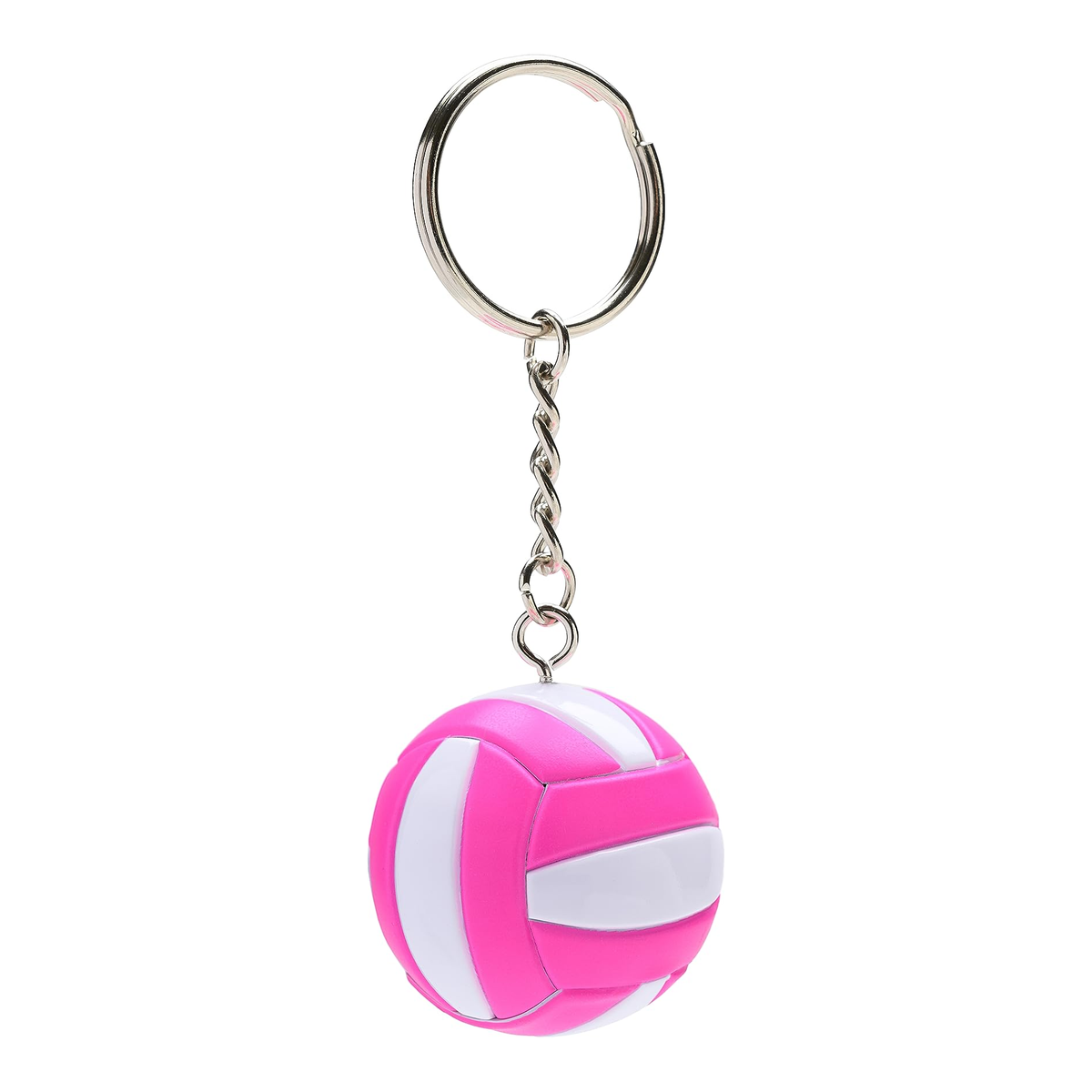 Tandem Sport Volleyball Keychain in Pink/White - Front View