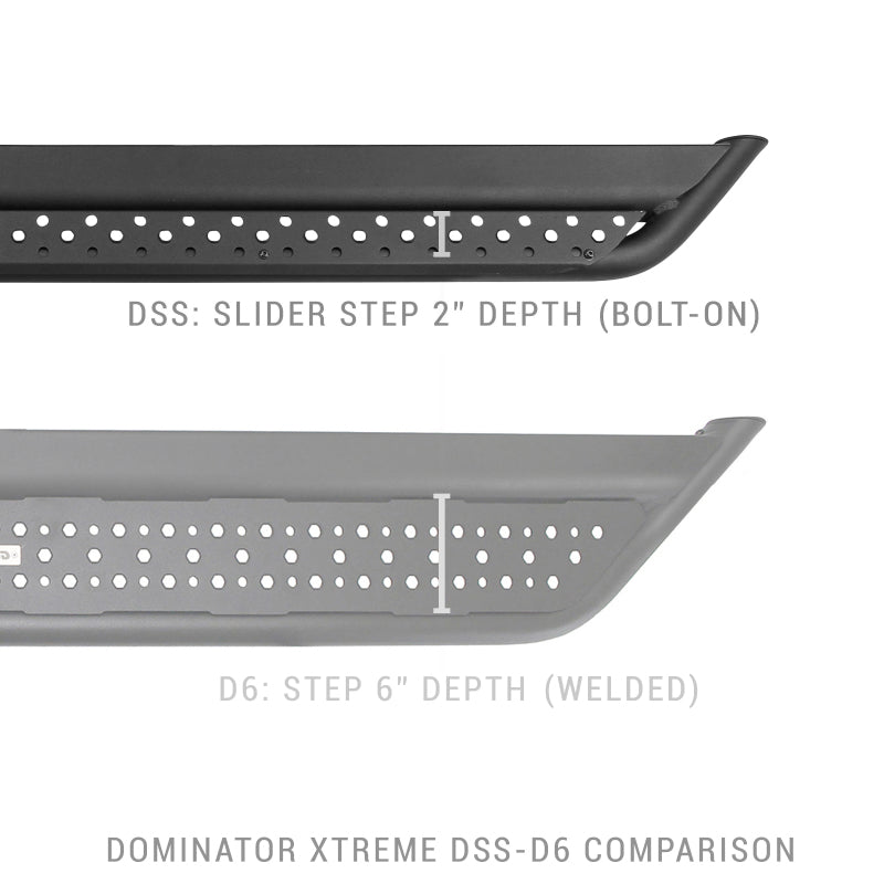 Go Rhino Dominator Extreme DSS Sliders - Tex Blk - 87in - View 3