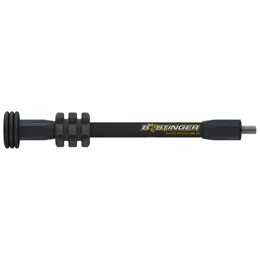 Bee Stinger MicroHex Stabilizer in Matte Black 8 in. - Front View