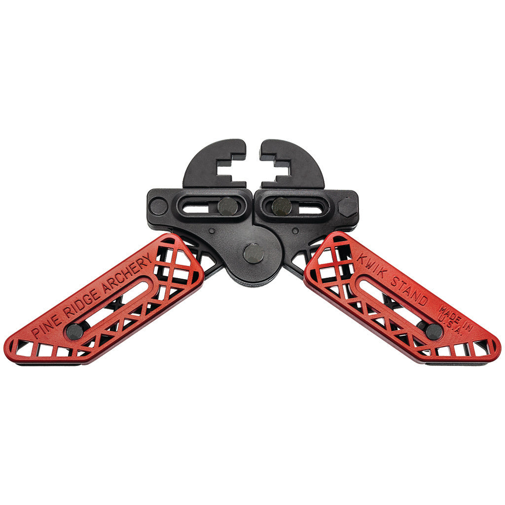 Pine Ridge Kwik Stand Bow Support in Red/Black - Front View