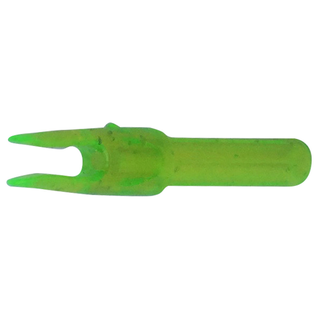 Carbon Express LaunchPad Nocks in Green .166 12 pk. - Front View