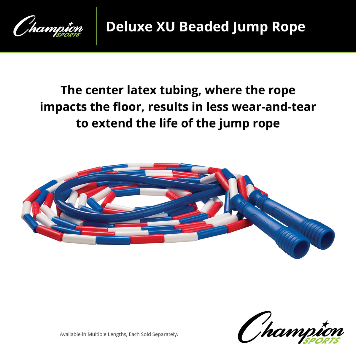Champion Sports Deluxe XU Beaded Jump Rope - Alternate View 5