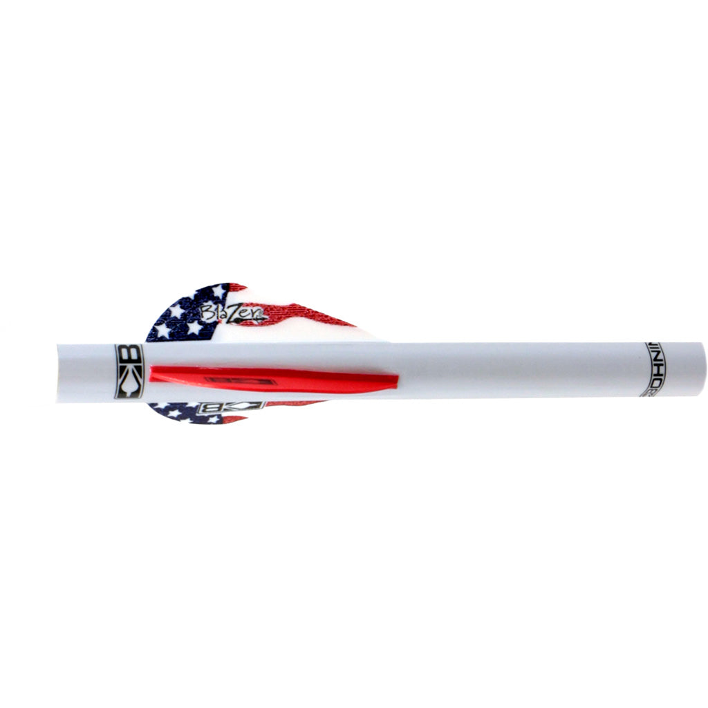 Bohning Blazer QuikFletch in White/Red - Front View