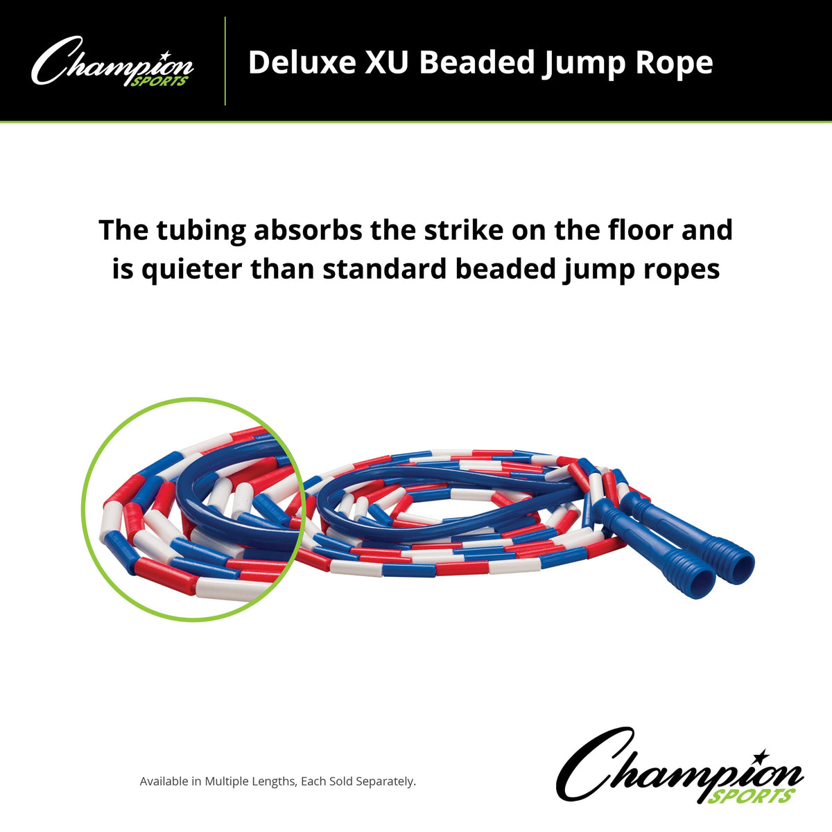 Champion Sports Deluxe XU Beaded Jump Rope - Alternate View 6