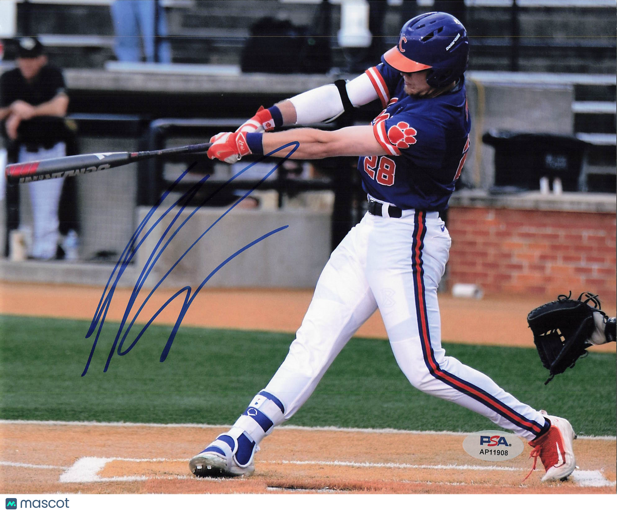 Seth Beer Clemson Tigers Signed 8x10 Photo PSA