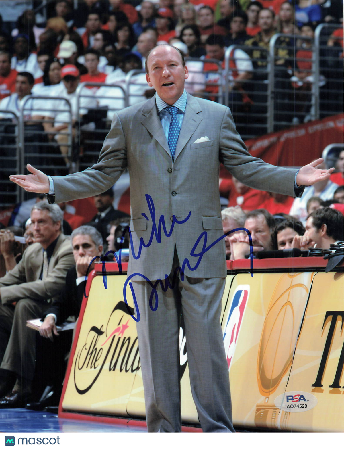 Mike Dunleavy Signed 8x10 Photo PSA Los Angeles Lakers
