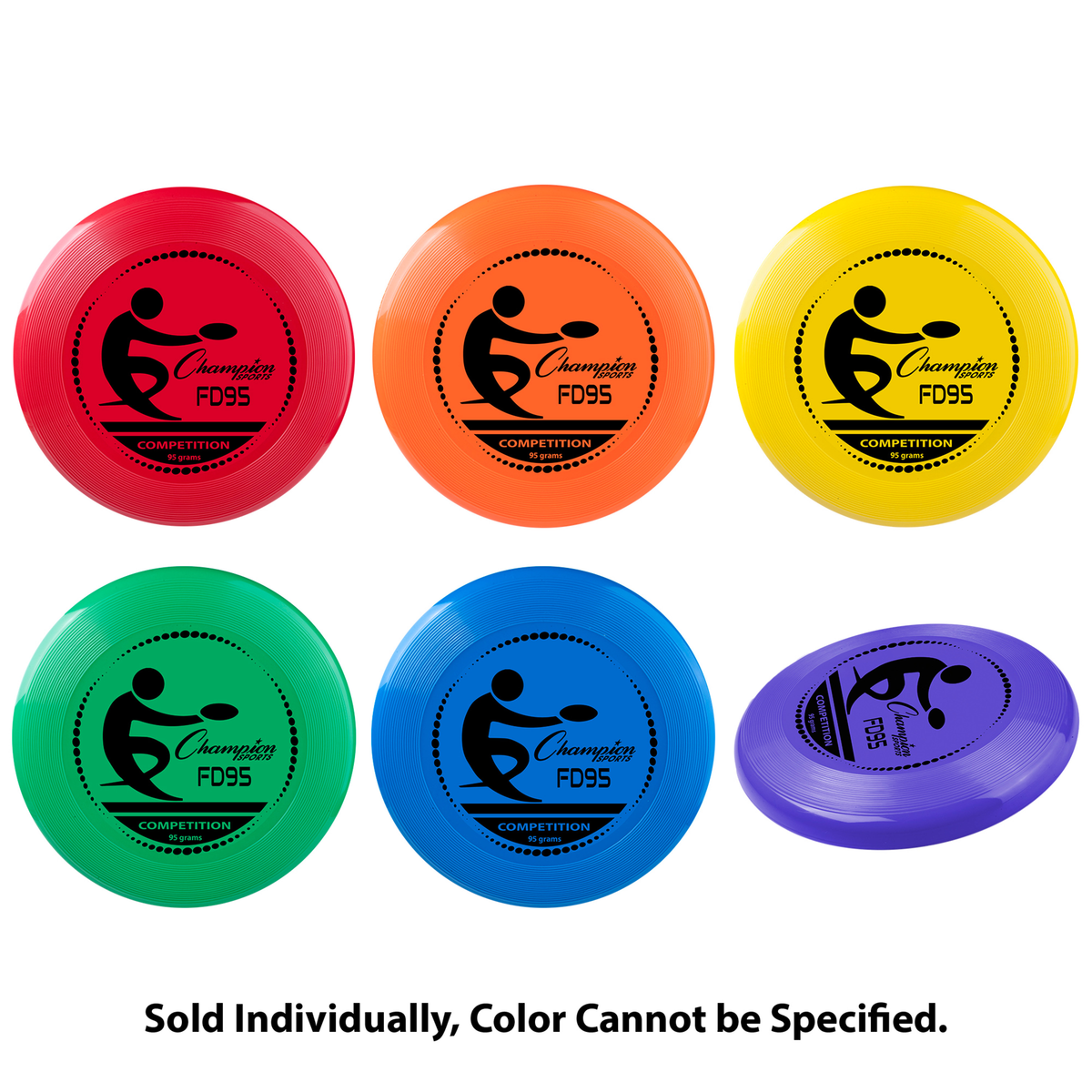 Champion Sports Competition Plastic Disc in 95 g Single - Front View