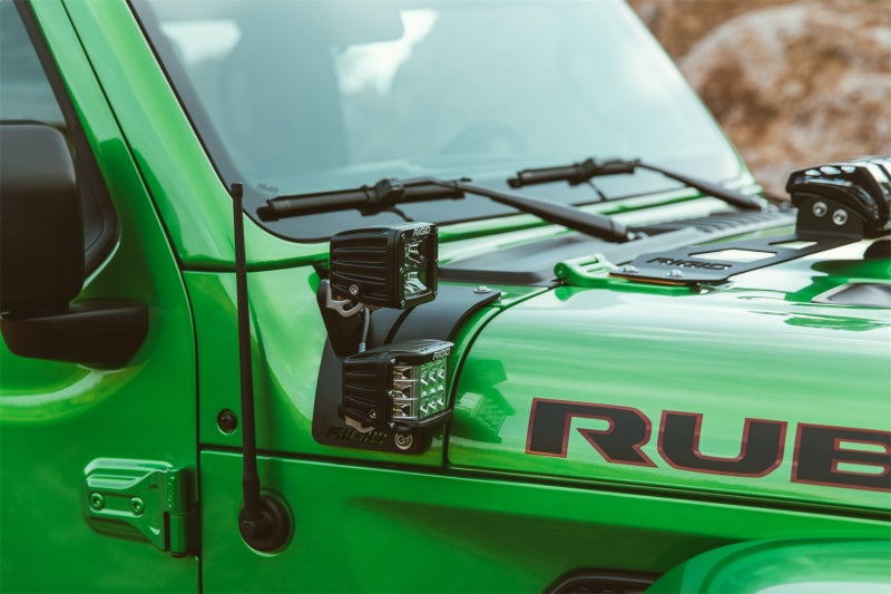 Rigid Industries 2018 Jeep JL - Cowl Mount Short Extension Arm Kit - View 3